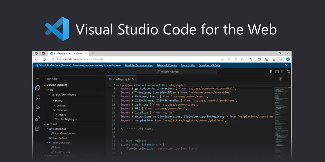 Visual Studio Code for the Web